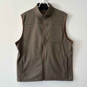 Izod Brown Full Zip Fleece Vest
